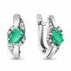 Серебряные серьги AQUAMARINE А4723409А с фианитом и агатом