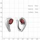 Серебряные серьги AQUAMARINE А4723703А с фианитом и гранатом