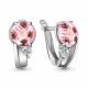 Серебряные серьги AQUAMARINE А4724790А с фианитом и морганитом