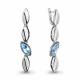Серебряные серьги AQUAMARINE А4727102 с топазом