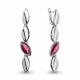 Серебряные серьги AQUAMARINE А47271604 с рубиновым корундом