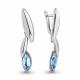 Серебряные серьги AQUAMARINE А4727202 с топазом