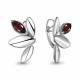 Серебряные серьги AQUAMARINE А4728803 с гранатом