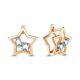 Серьги из золочёного серебра AQUAMARINE А4733305-п с топазом