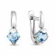 Серебряные серьги AQUAMARINE А4735805 с топазом