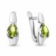 Серебряные серьги AQUAMARINE А4738307 с хризолитом