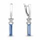 Серебряные серьги AQUAMARINE А4739192А с топазом и фианитом