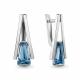Серебряные серьги AQUAMARINE А4739288 с турмалином