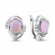 Серебряные серьги AQUAMARINE А47412606А с фианитом и опалом
