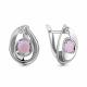 Серебряные серьги AQUAMARINE А47502606А с фианитом и опалом