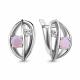 Серебряные серьги AQUAMARINE А47503606А с фианитом и опалом