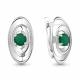 Серебряные серьги AQUAMARINE А4750809 с агатом