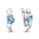 Серебряные серьги AQUAMARINE А4751805 с топазом