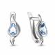 Серебряные серьги AQUAMARINE А4752505 с топазом