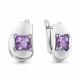 Серебряные серьги AQUAMARINE А4753325 с алекситом