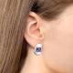 Серебряные серьги AQUAMARINE А4753325 с алекситом