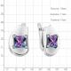 Серебряные серьги AQUAMARINE А4753325 с алекситом