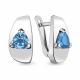 Серебряные серьги AQUAMARINE А4753405 с топазом
