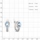 Серебряные серьги AQUAMARINE А4754605 с топазом