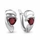 Серебряные серьги AQUAMARINE А4755403 с гранатом