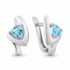 Серебряные серьги AQUAMARINE А4755505 с топазом
