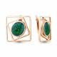 Серьги из золочёного серебра AQUAMARINE А4756396-п с опалом