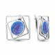 Серебряные серьги AQUAMARINE А4756397 с опалом