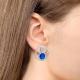 Серебряные серьги AQUAMARINE А4756695А с фианитом и опалом