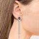 Серебряные серьги AQUAMARINE А4757503А с фианитом и гранатом