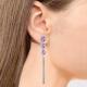 Серебряные серьги AQUAMARINE А4757704 с аметистом