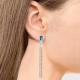 Серебряные серьги AQUAMARINE А4758793 с Лондон топазом