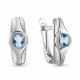 Серебряные серьги AQUAMARINE А4759405 с топазом