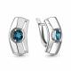 Серебряные серьги AQUAMARINE А4759608 с Лондон топазом