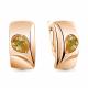 Серьги из золочёного серебра AQUAMARINE А4759806-п с цитрином