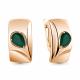 Серьги из золочёного серебра AQUAMARINE А4759809-п с агатом