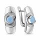 Серебряные серьги AQUAMARINE А47599605 с халцедоном