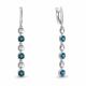 Серебряные серьги AQUAMARINE А4760108 с Лондон топазом