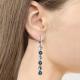 Серебряные серьги AQUAMARINE А4760108 с Лондон топазом