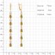 Серьги из золочёного серебра AQUAMARINE А4760206А-п с фианитом и цитрином