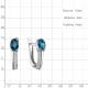 Серебряные серьги AQUAMARINE А4760308А с фианитом и Лондон топазом