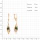 Серьги из золочёного серебра AQUAMARINE А4760709А-п с фианитом и агатом