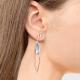 Серьги из золочёного серебра AQUAMARINE А4762192-п с топазом