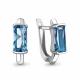 Серебряные серьги AQUAMARINE А4762288 с турмалином