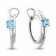 Серебряные серьги AQUAMARINE А4764005 с топазом