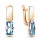 Серьги из золочёного серебра AQUAMARINE А4766888-п с турмалином