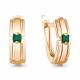 Серьги из золочёного серебра AQUAMARINE А4766909-п с агатом