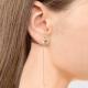 Серьги из золочёного серебра AQUAMARINE А4767707А-п с фианитом и хризолитом