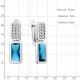 Серебряные серьги AQUAMARINE А4767993А с фианитом и Лондон топазом