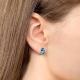 Серьги из золочёного серебра AQUAMARINE А4769005-п с топазом