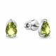 Серебряные серьги AQUAMARINE А4769007 с хризолитом
